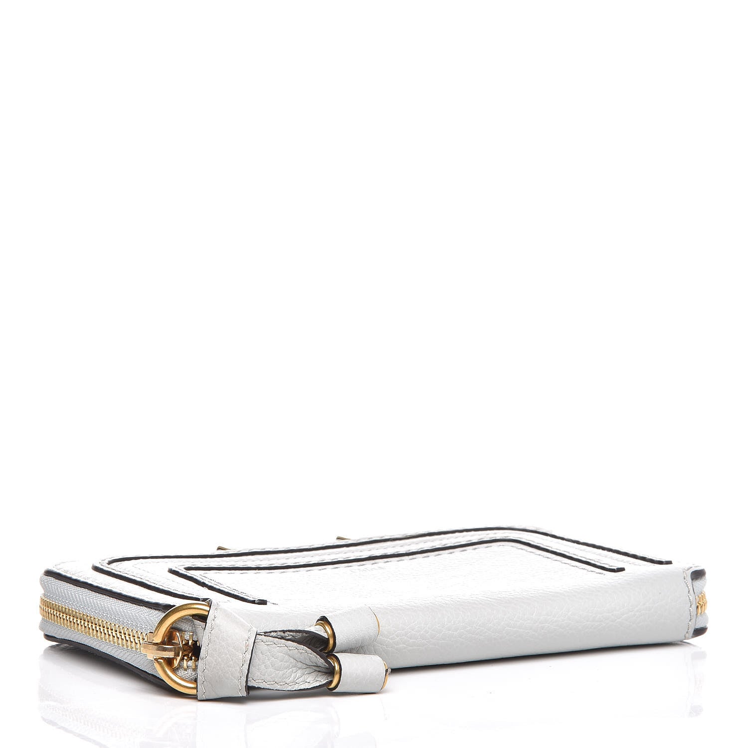 Chloe Calfskin Marcie Long Zip Around Wallet Airy Grey 4 of 6