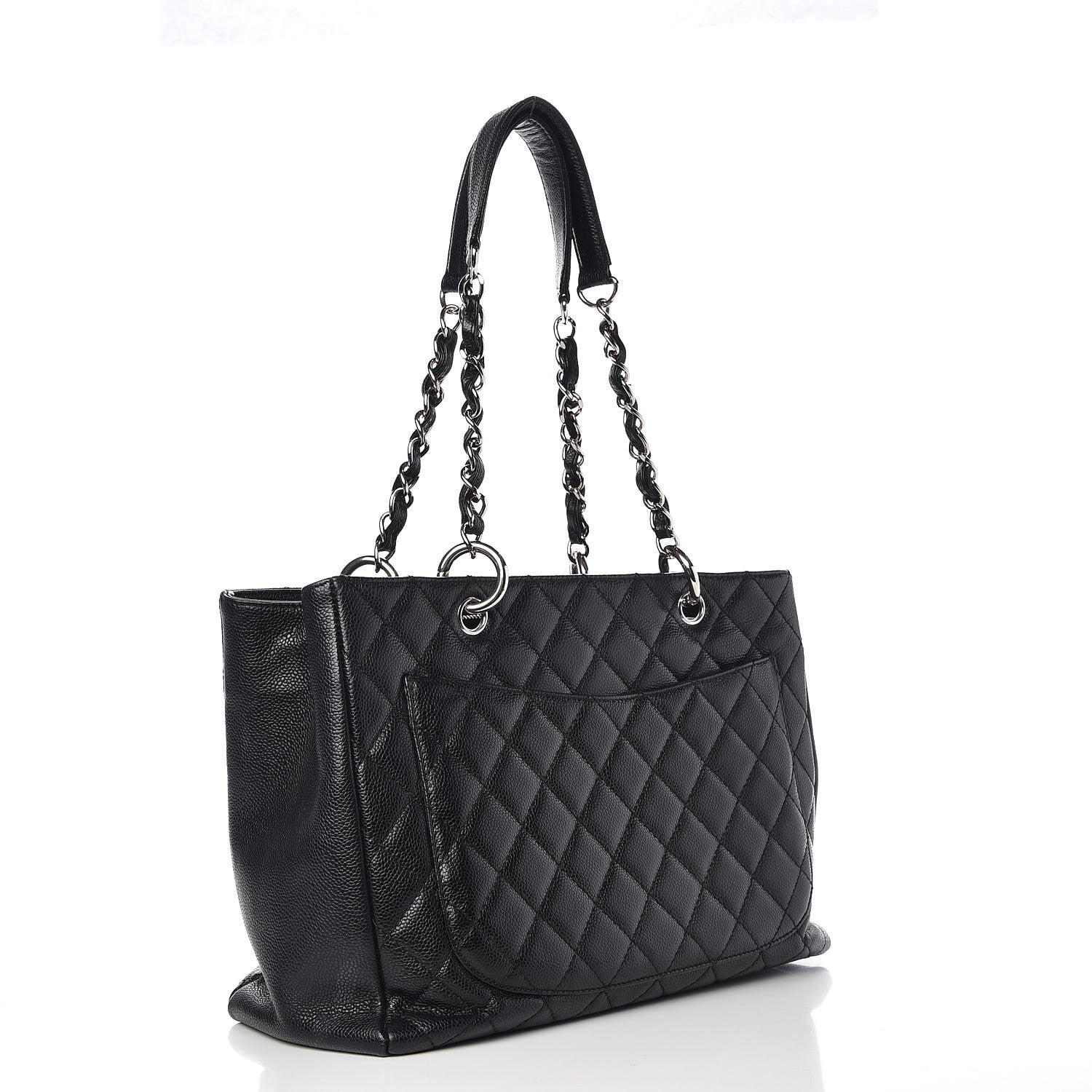 Chanel Caviar Quilted Grand Shopping Tote GST Black 3 of 10