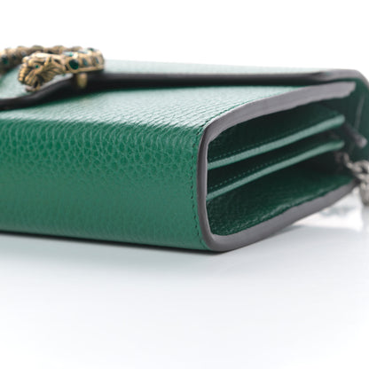 Gucci Calfskin Mini Dionysus Chain Wallet Emerald 10 of 10