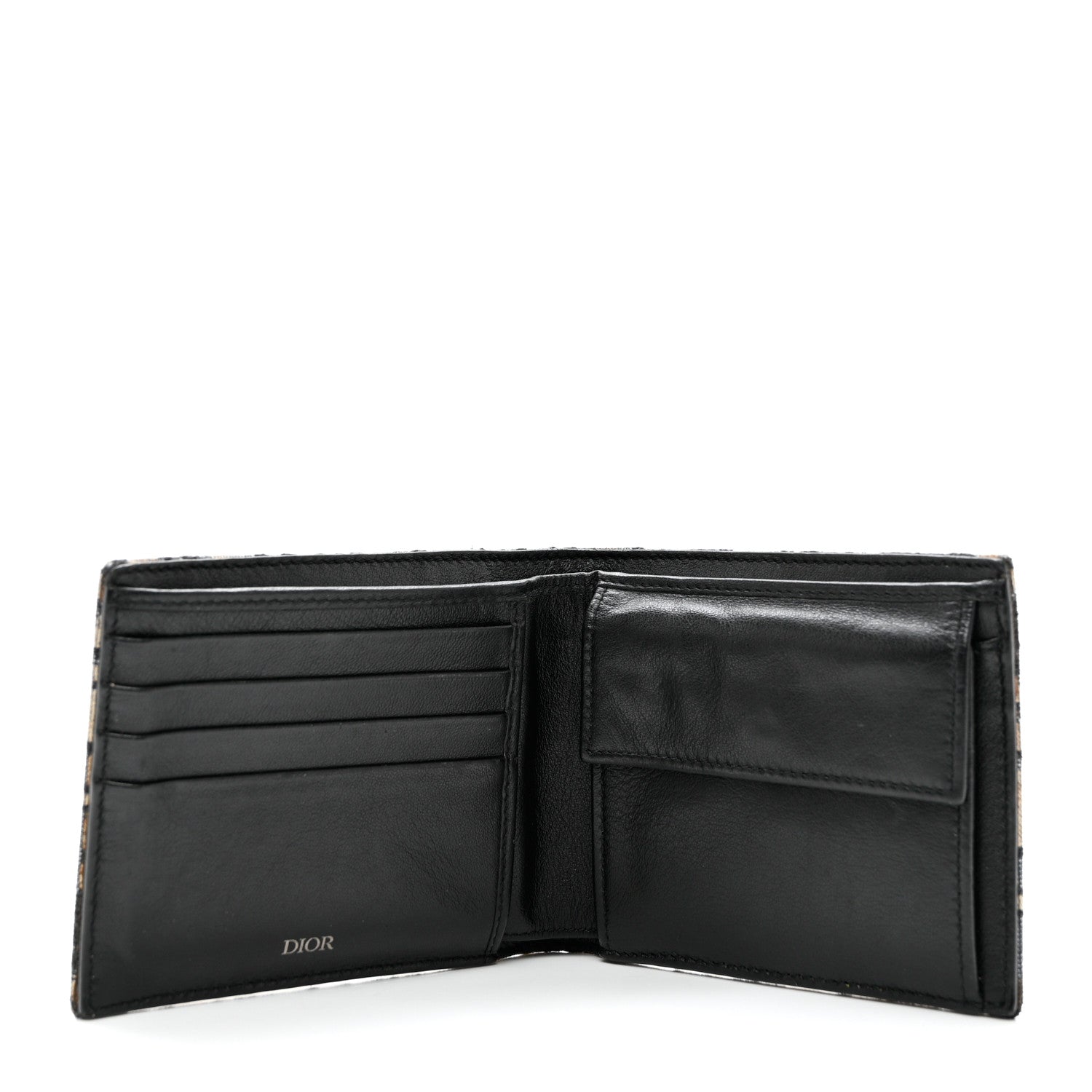 Christian Dior Oblique Bi-Fold Wallet Blue 5 of 7