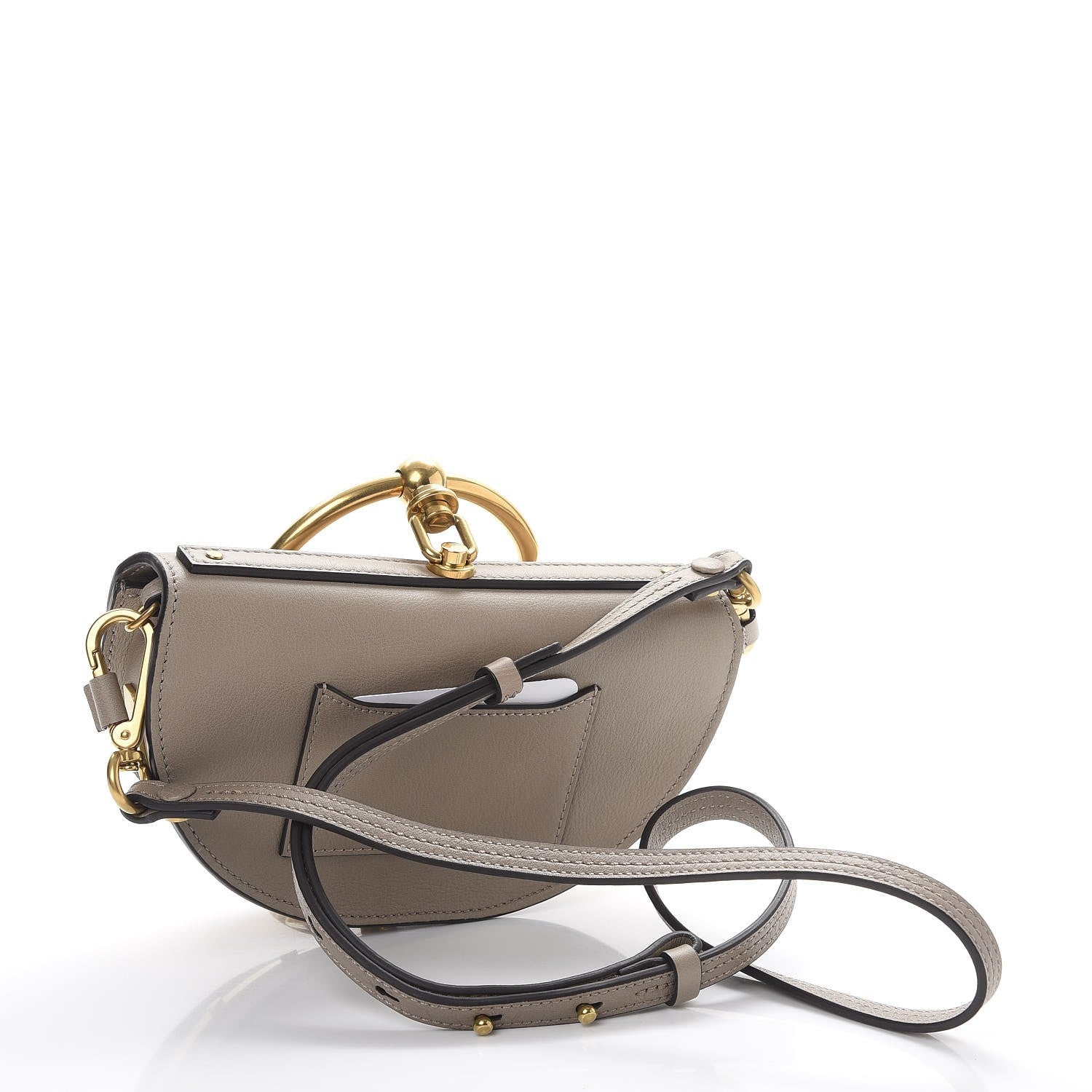Chloe Calfskin Small Nile Bracelet Minaudiere Bag Motty Grey 3 of 8