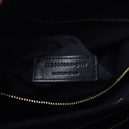 Saint Laurent Grain De Poudre Matelasse Chevron Medium Tribeca Shopping Bag Black 9 of 12
