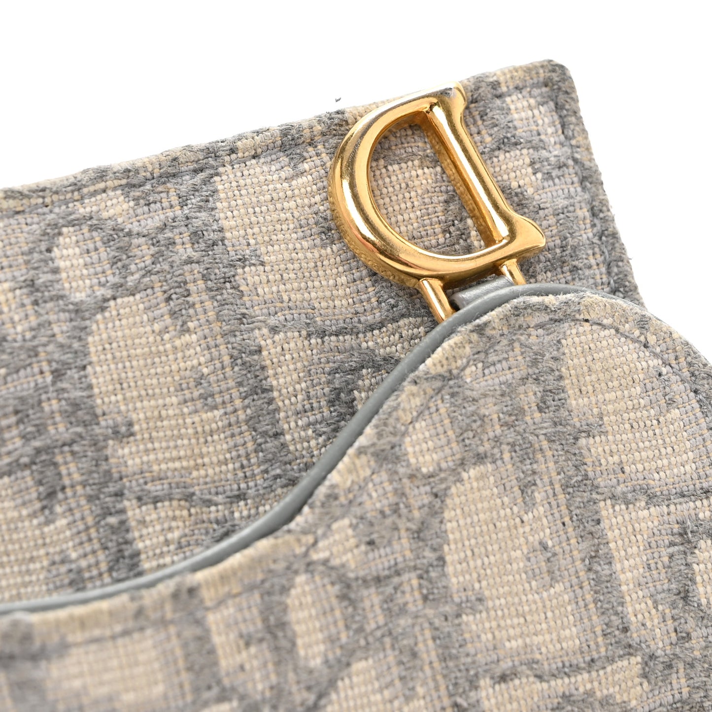 Oblique Saddle Card Holder Gray