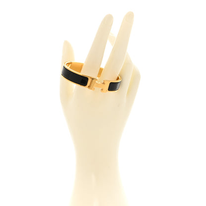 Hermes Enamel Narrow Clic Clac H Bracelet PM Black 2 of 4