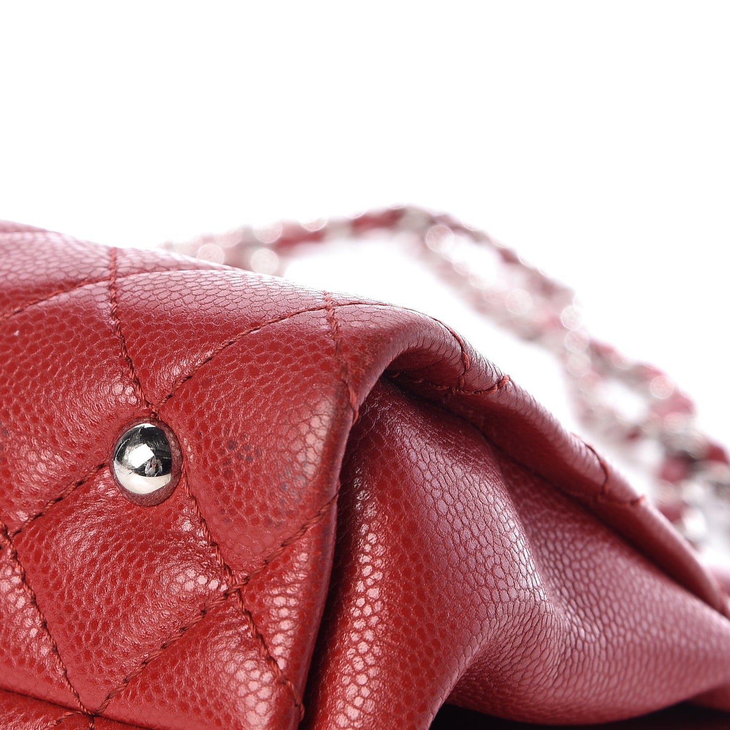 Caviar Quilted Timeless CC Shopping Tote Red