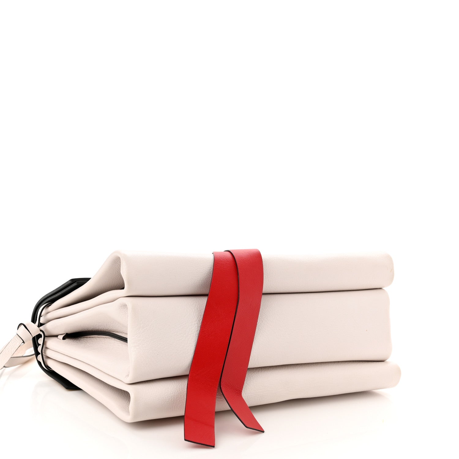 Valentino Garavani Buffalo Smooth Calfskin Small VRing Shoulder Bag Rose Cannelle White Cerise 4 of 11