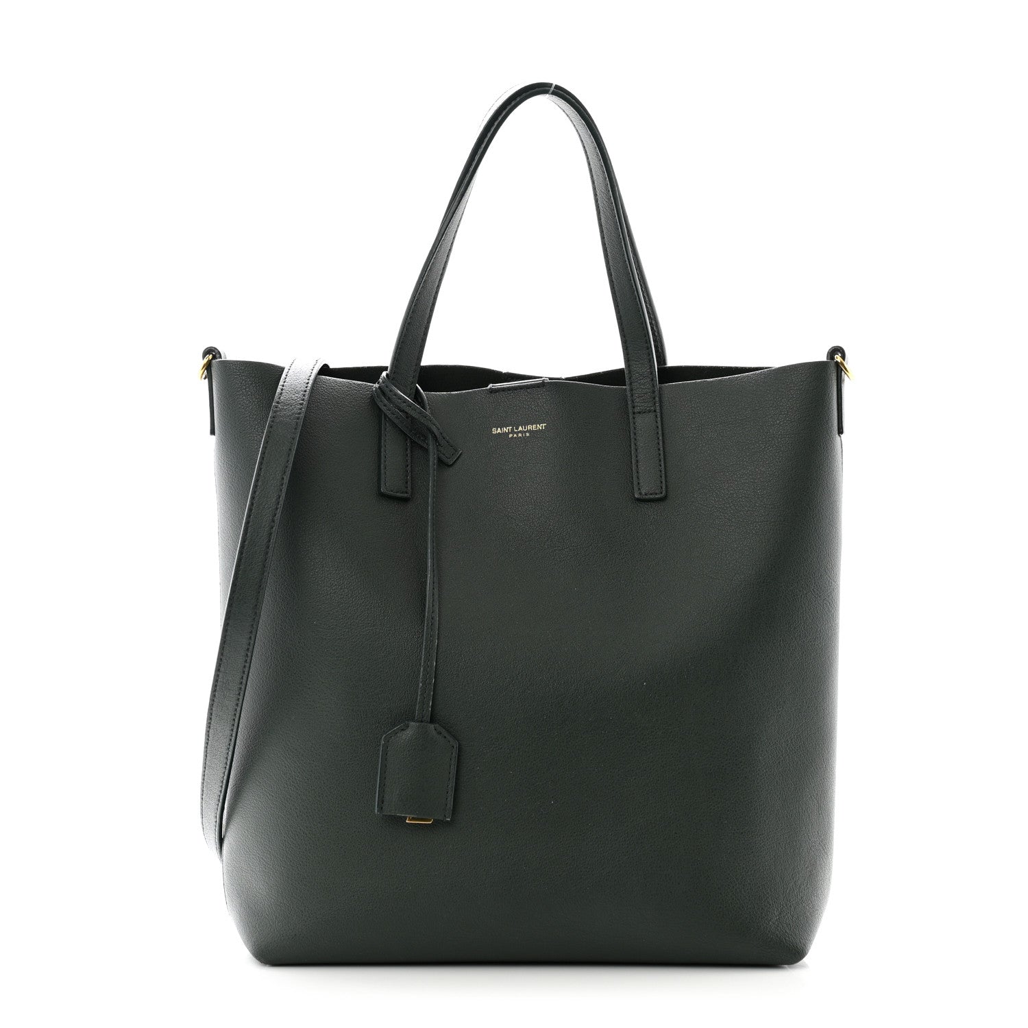 Saint Laurent Calfskin Toy Shopping Tote Vert Fonce 1 of 12