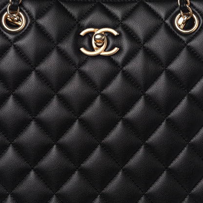 Chanel Calfskin Quilted Large Classic Shopping Tote Black 8 of 12
