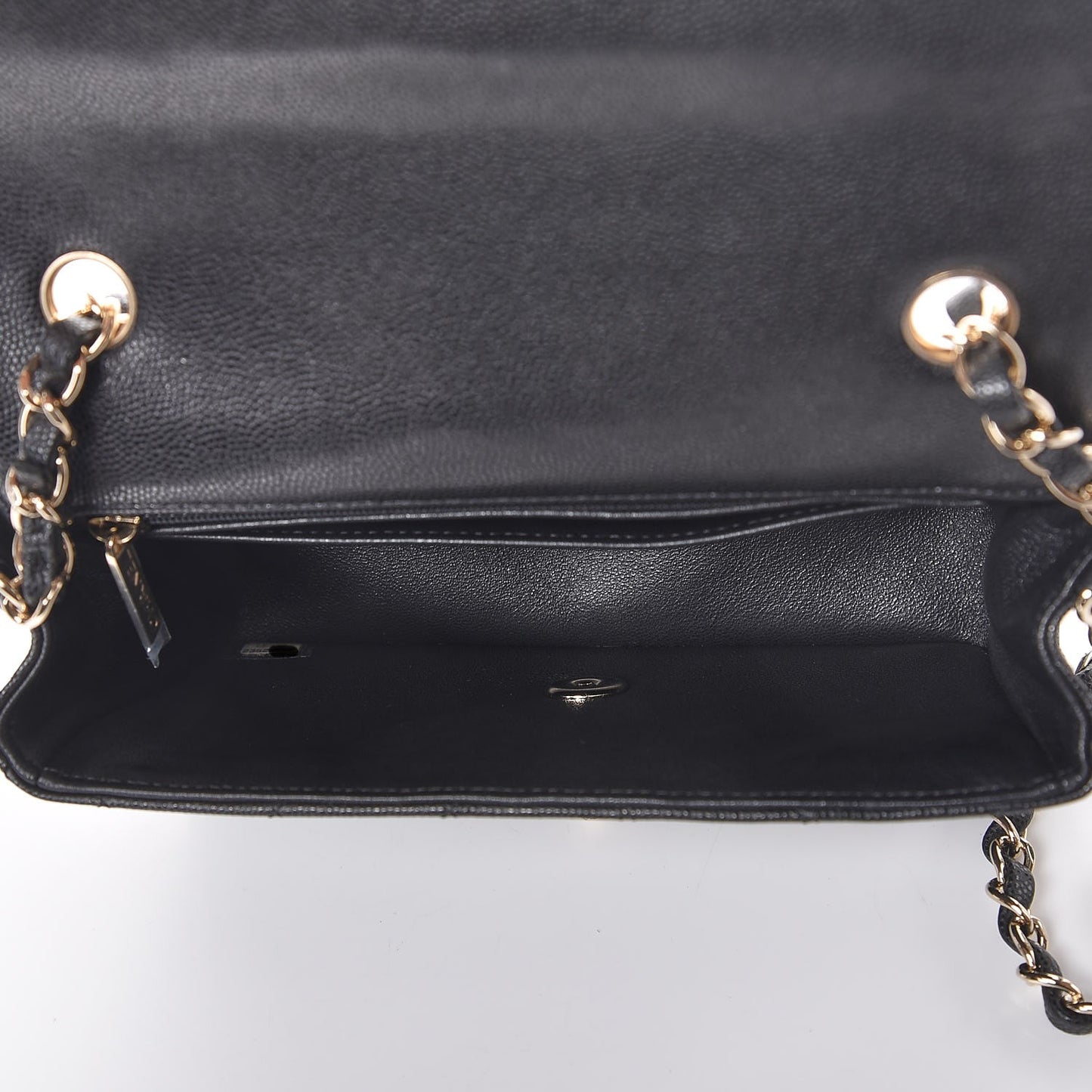 Caviar Quilted Mini Rectangular Flap Black