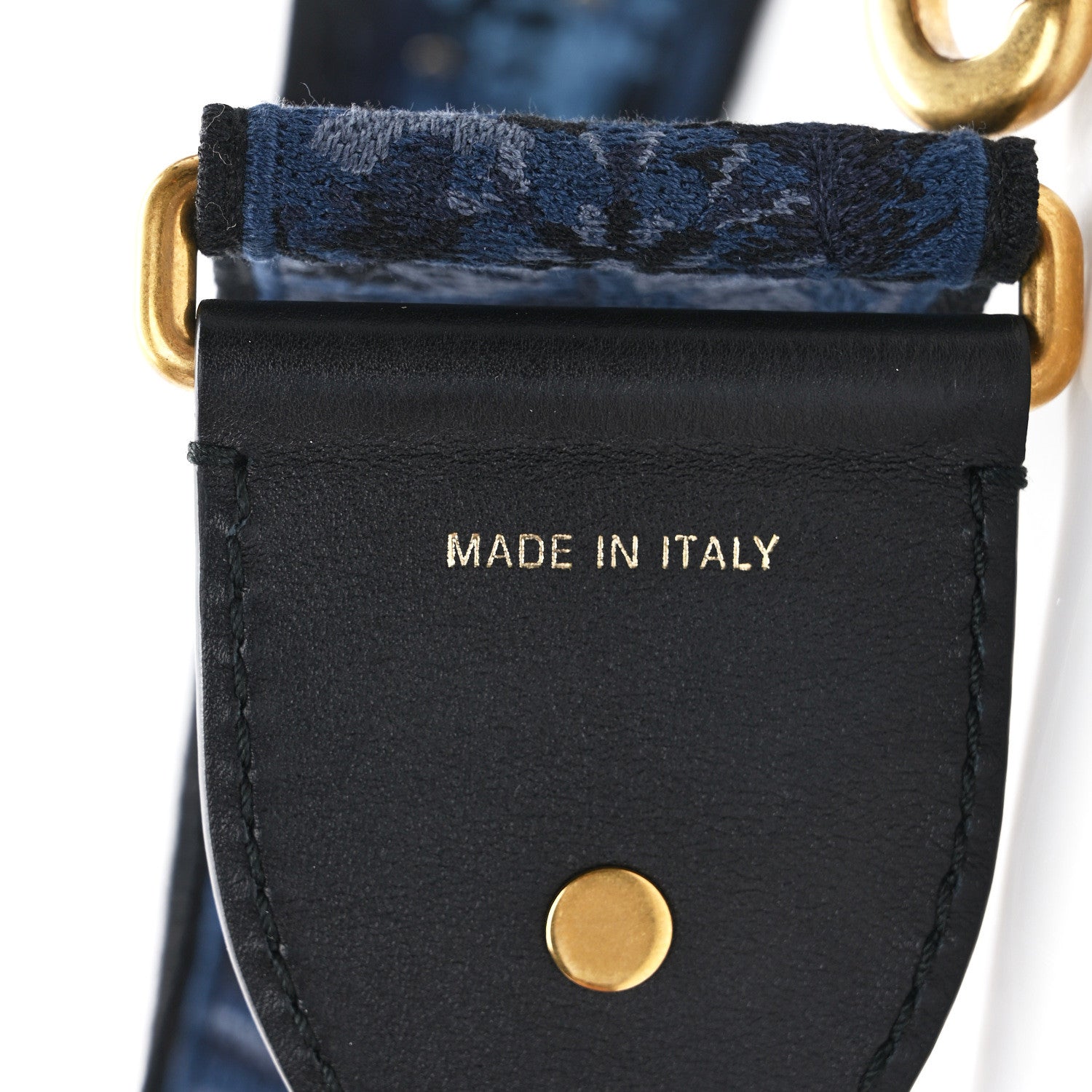 Christian Dior Canvas Embroidered Studded KaleiDiorscopic Adjustable Shoulder Strap Blue 4 of 6