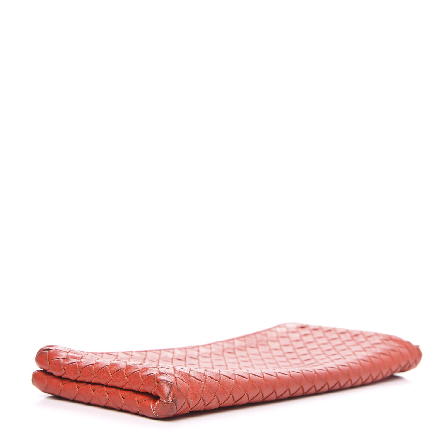 Nappa Intrecciato Double Zip Clutch Geranium