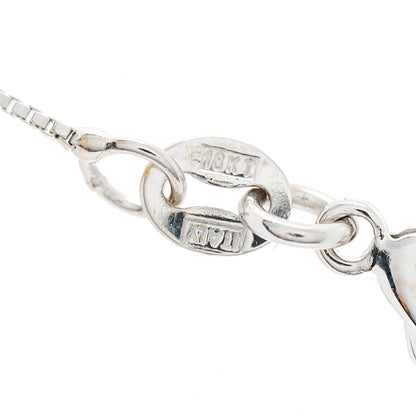 Roberto Coin 18K White Gold Tiny Treasures Open Heart Pendant Necklace 5 of 6