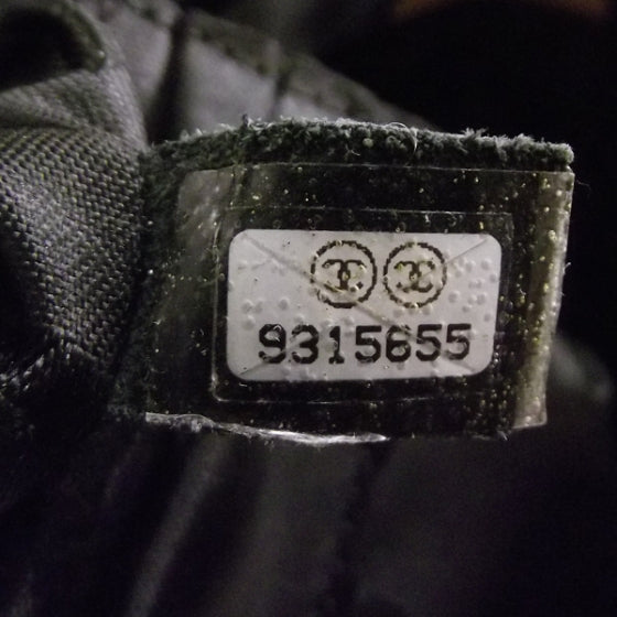 Calfskin Quilted Medium Cambon Tote Beige Black