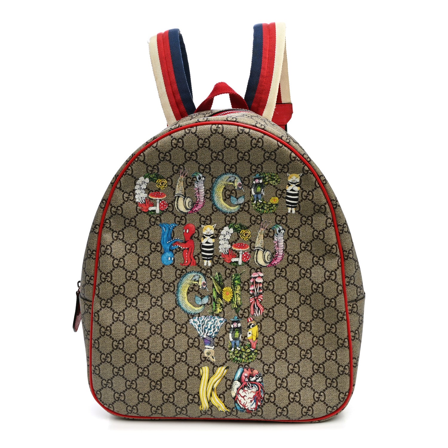 Gucci X YUKO HIGUCHI GG Supreme Monogram Logo Print Childrens Dome Backpack Pink 1 of 11