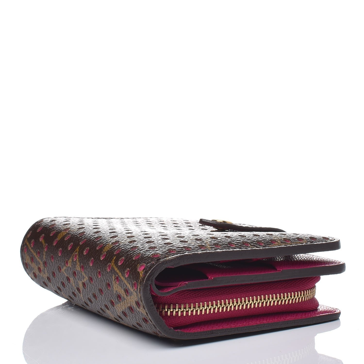 Louis Vuitton Monogram Perforated Compact Zipped Wallet Fuchsia 4 of 7