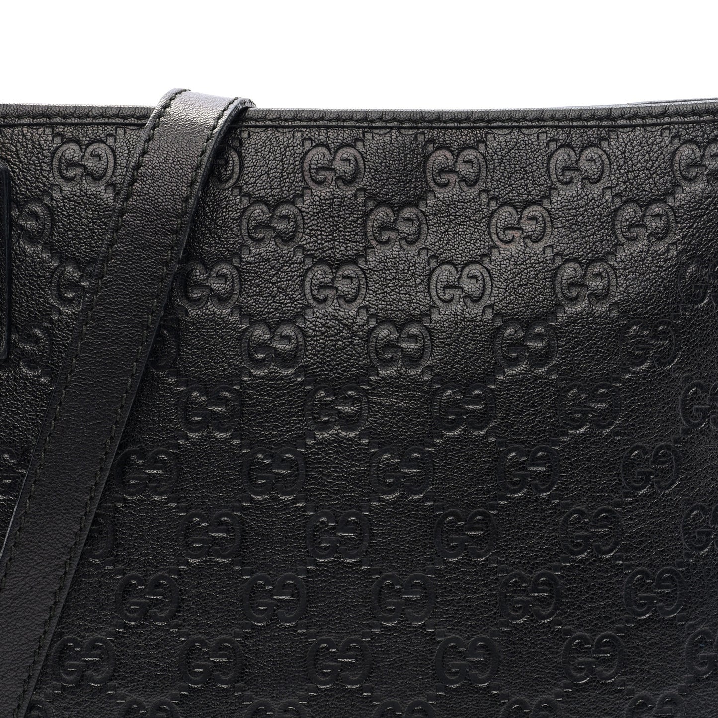 Guccissima Flat Messenger Bag Black