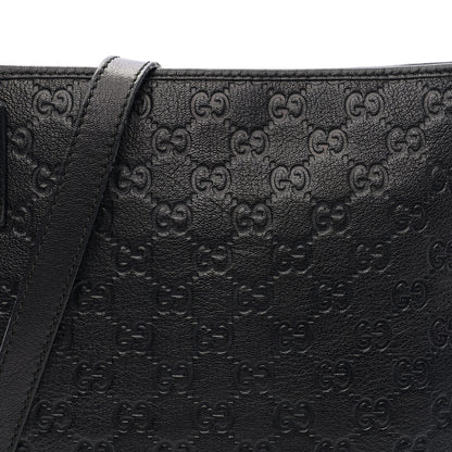 Gucci Guccissima Flat Messenger Bag Black 8 of 10