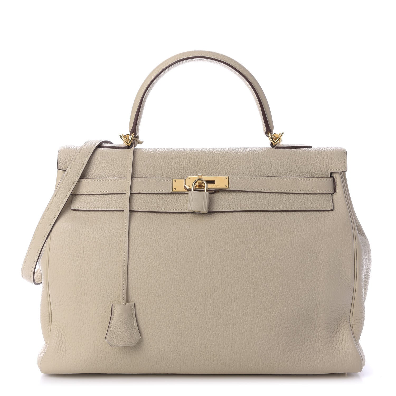 Hermes Taurillon Clemence Kelly Retourne 35 Parchemin 1 of 9