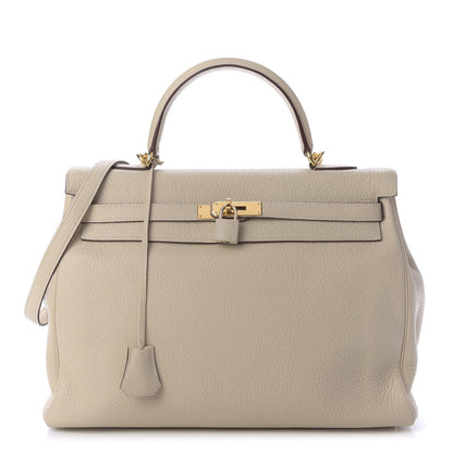 Hermes Taurillon Clemence Kelly Retourne 35 Parchemin 1 of 9