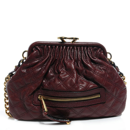 Marc Jacobs Leather Quilted Little Stam Cognac 1 of 7