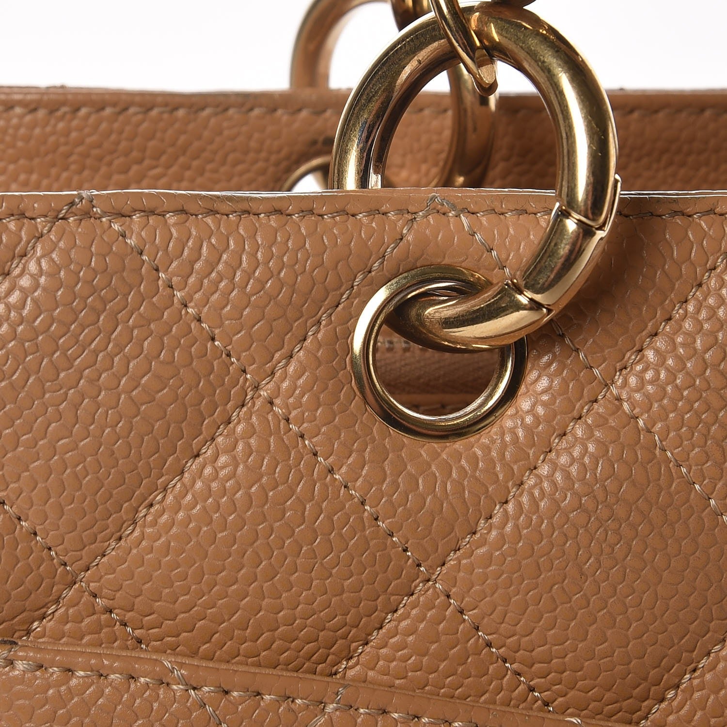Chanel Caviar Quilted Grand Shopping Tote GST Beige 10 of 22