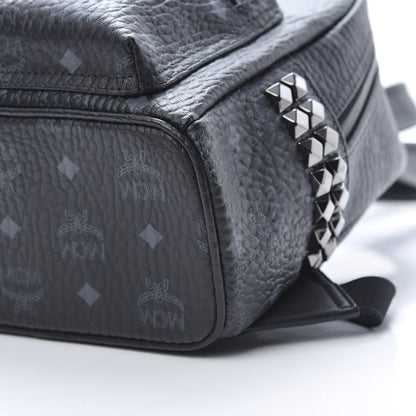 MCM Visetos Side Stud Mini Stark Backpack Black 9 of 9