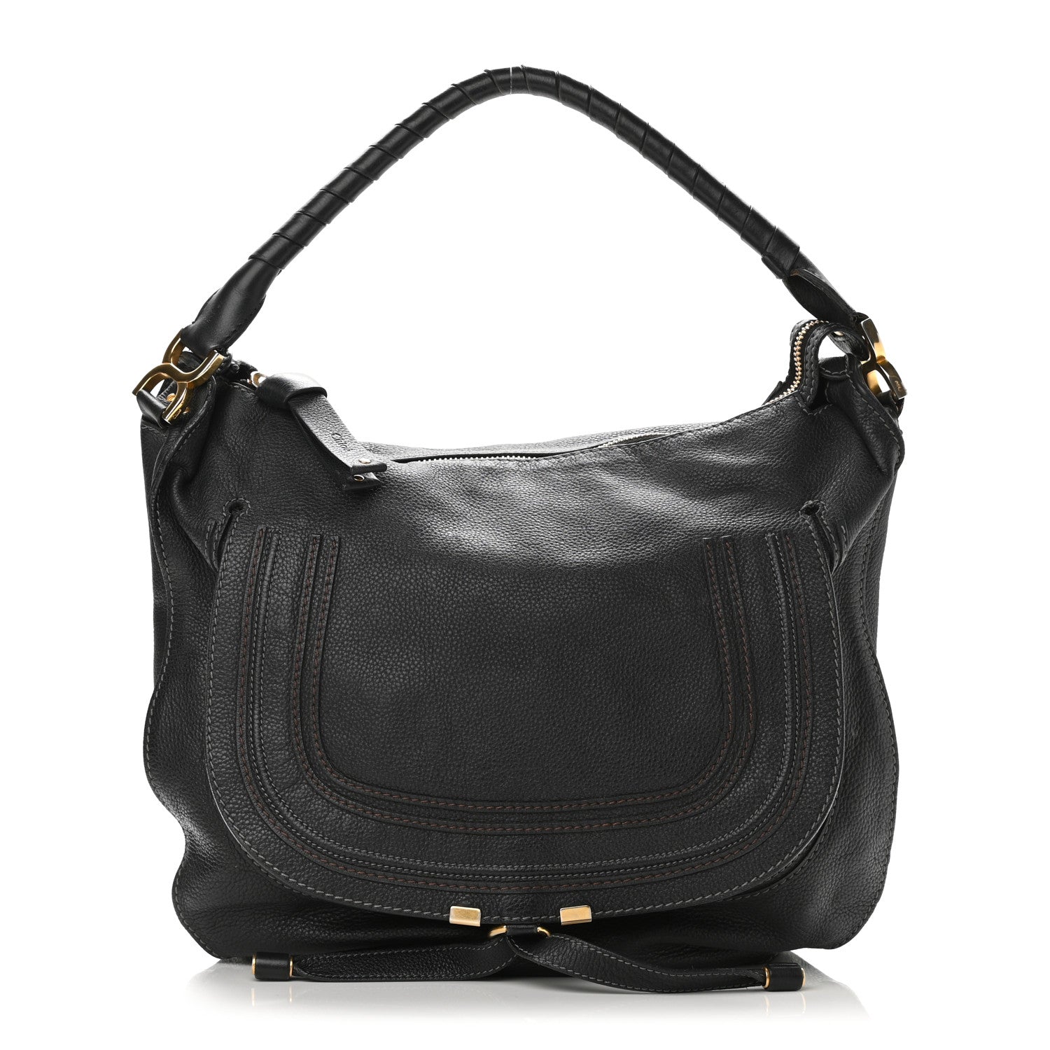Chloe Calfskin Large Marcie Satchel Black 1 of 11