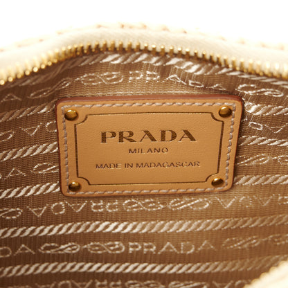 Prada Yarn Raffia Effect Crochet Mini Re-Edition 2000 Shoulder Bag Naturale 7 of 11