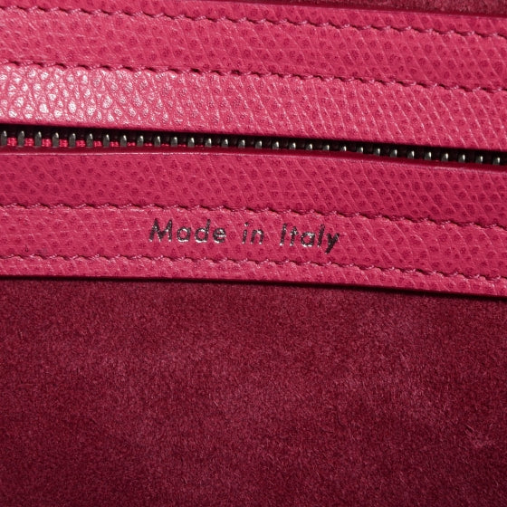 Grained Calfskin Medium Phantom Luggage Fuchsia
