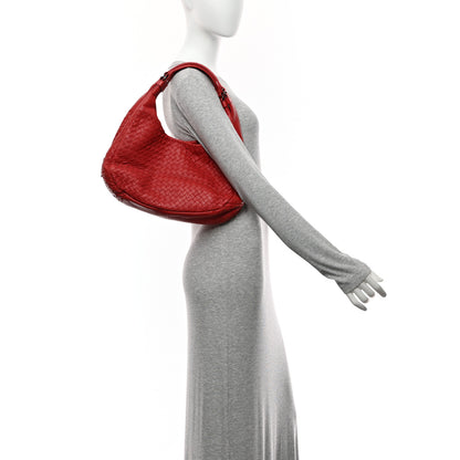 Bottega Veneta Nappa Intrecciato Medium Campana Hobo Red 2 of 12
