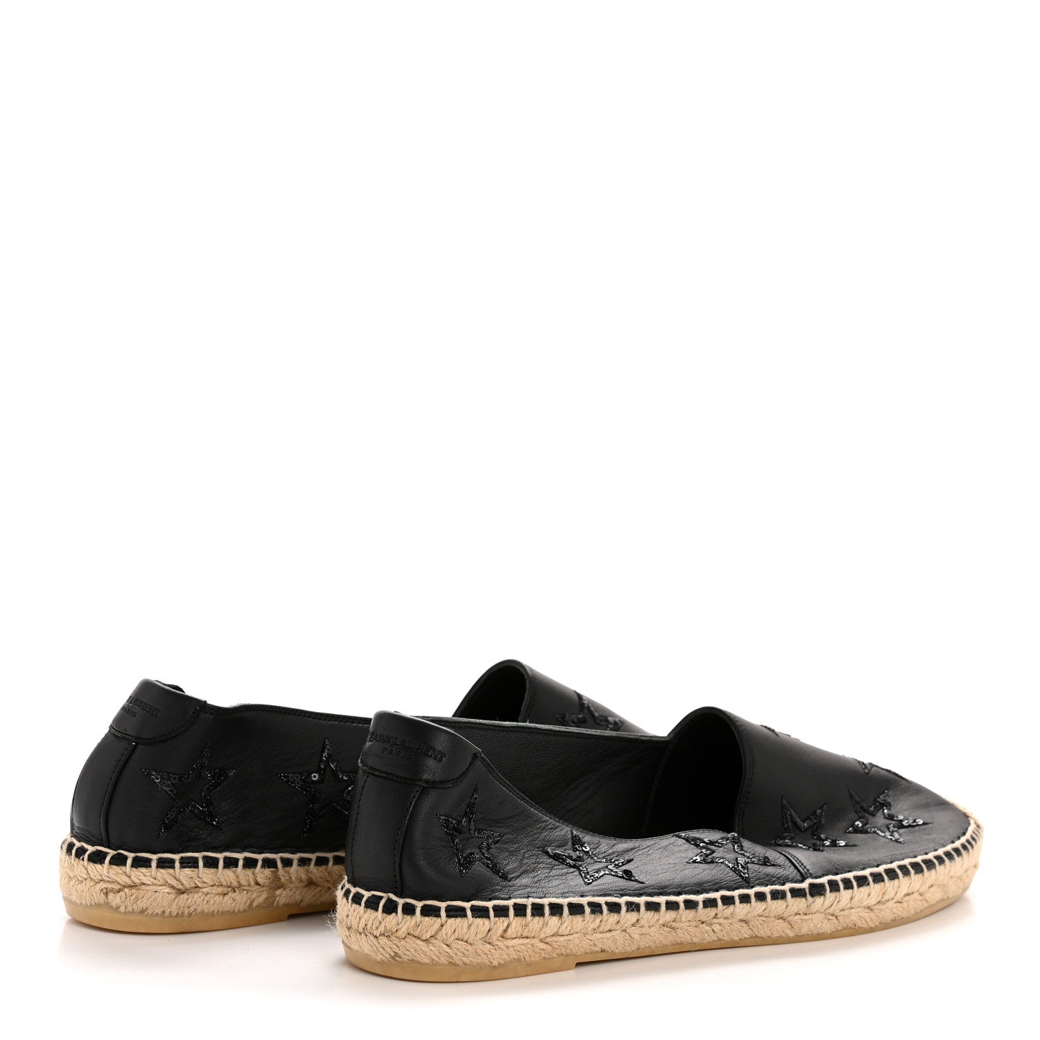 Saint Laurent Nappa Sequins Star Espadrilles 40 Black 5 of 10
