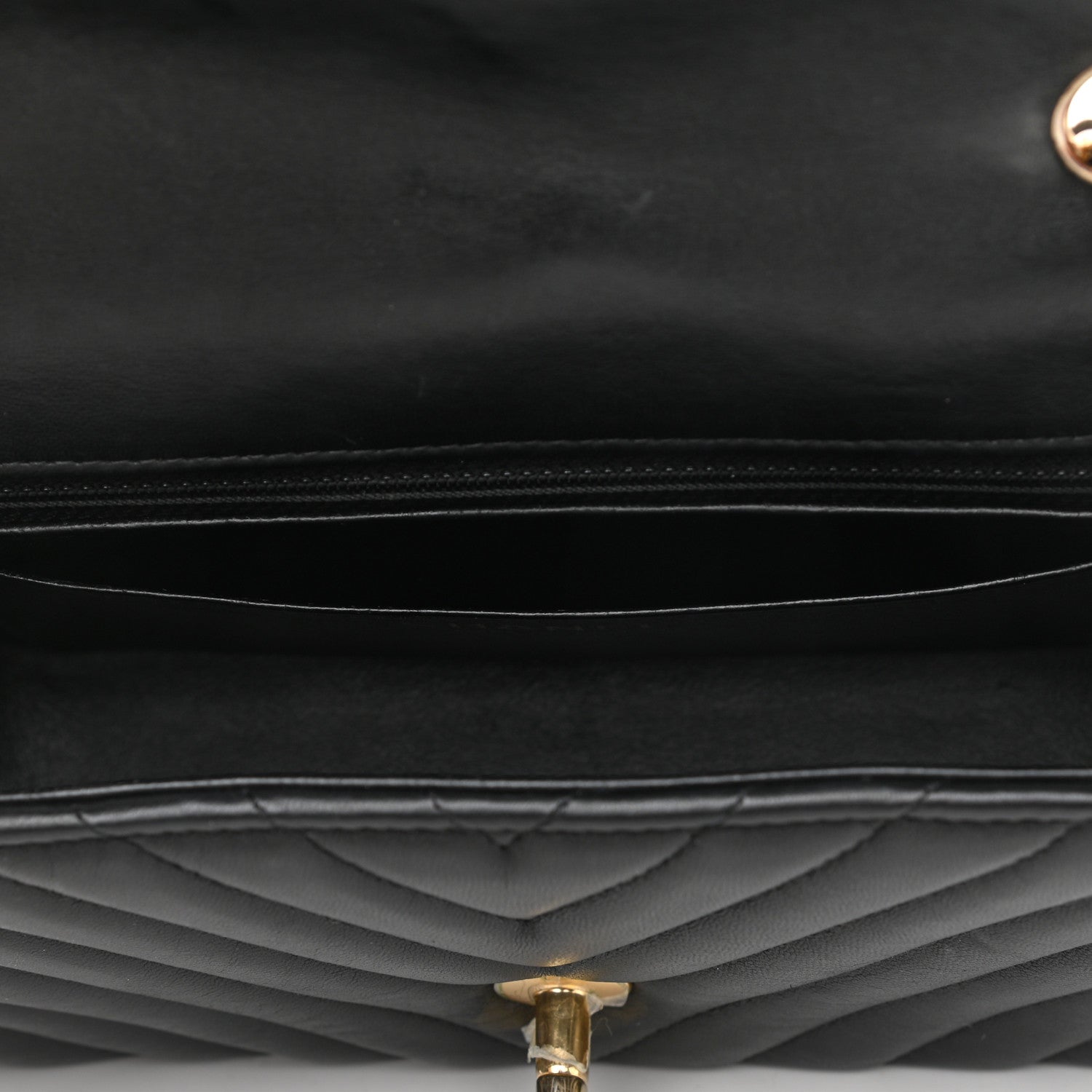 Chanel Lambskin Chevron Quilted Mini Rectangular Flap Black 10 of 13