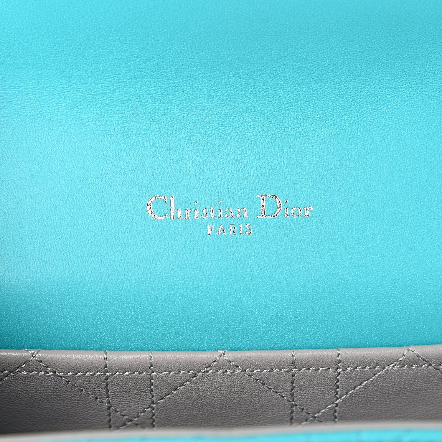 Christian Dior Lambskin Cannage Large Miss Dior Flap Turquoise 6 of 9
