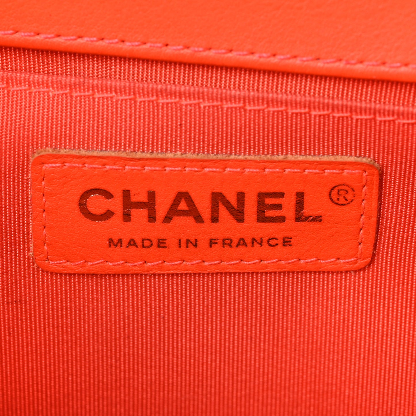 Patent Quilted Medium Boy Flap Orange