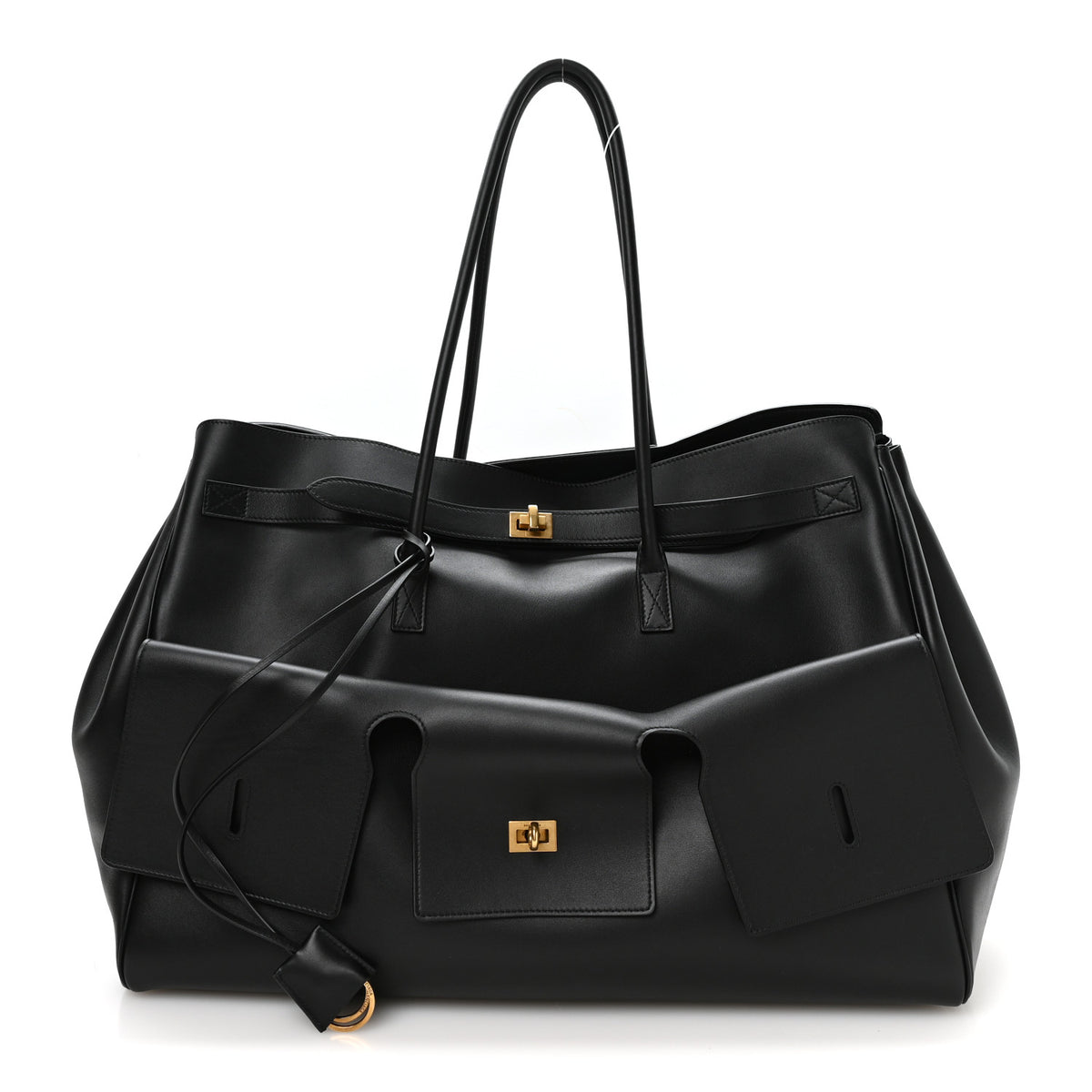 Smooth Calfskin XL Bel Air Carry All Bag Black