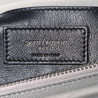 Saint Laurent Sheepskin Matelasse Chevron Monogram Medium College Bag New Stone Grey 6 of 11