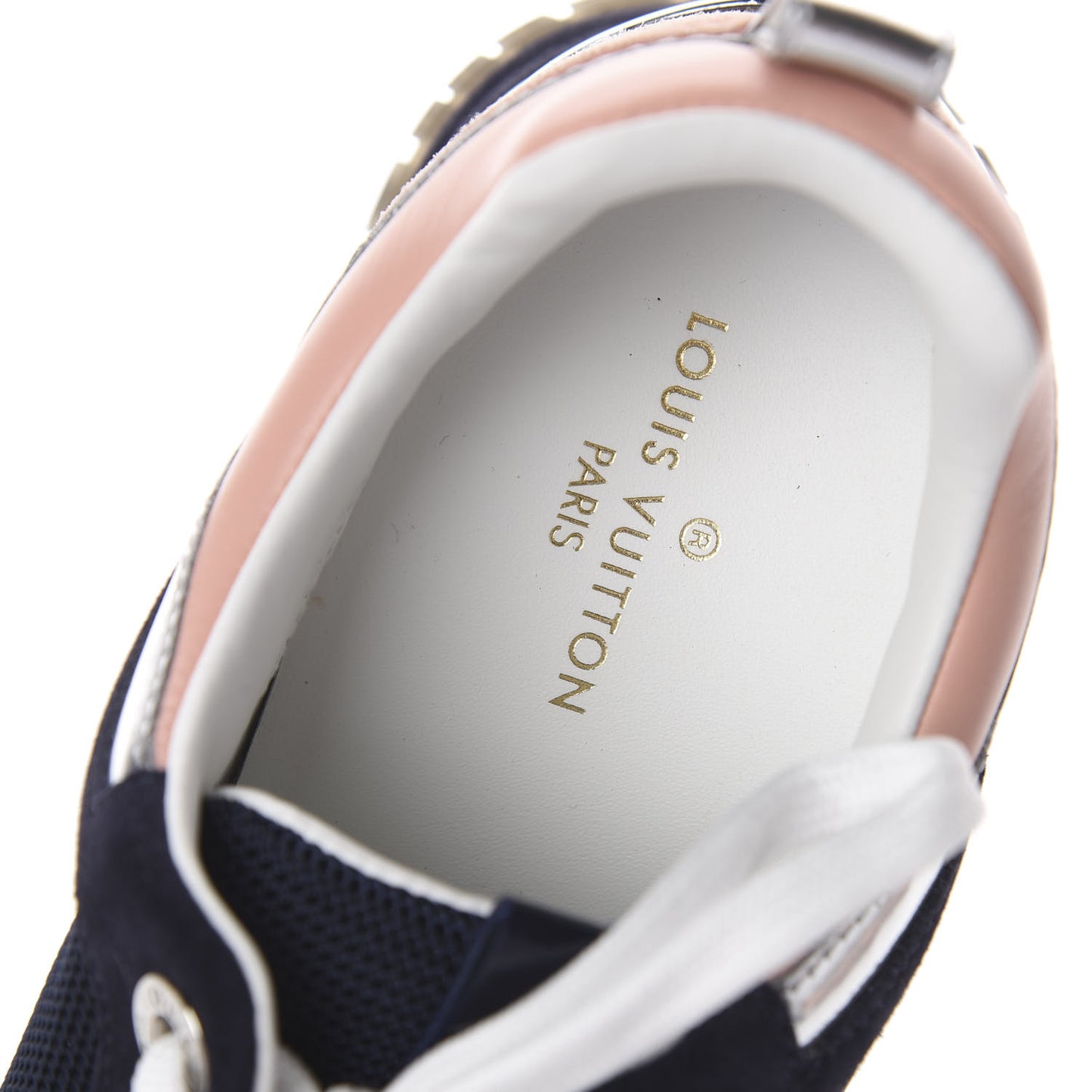 Suede Calfskin Run Away Sneakers 35.5 Blue Pink White
