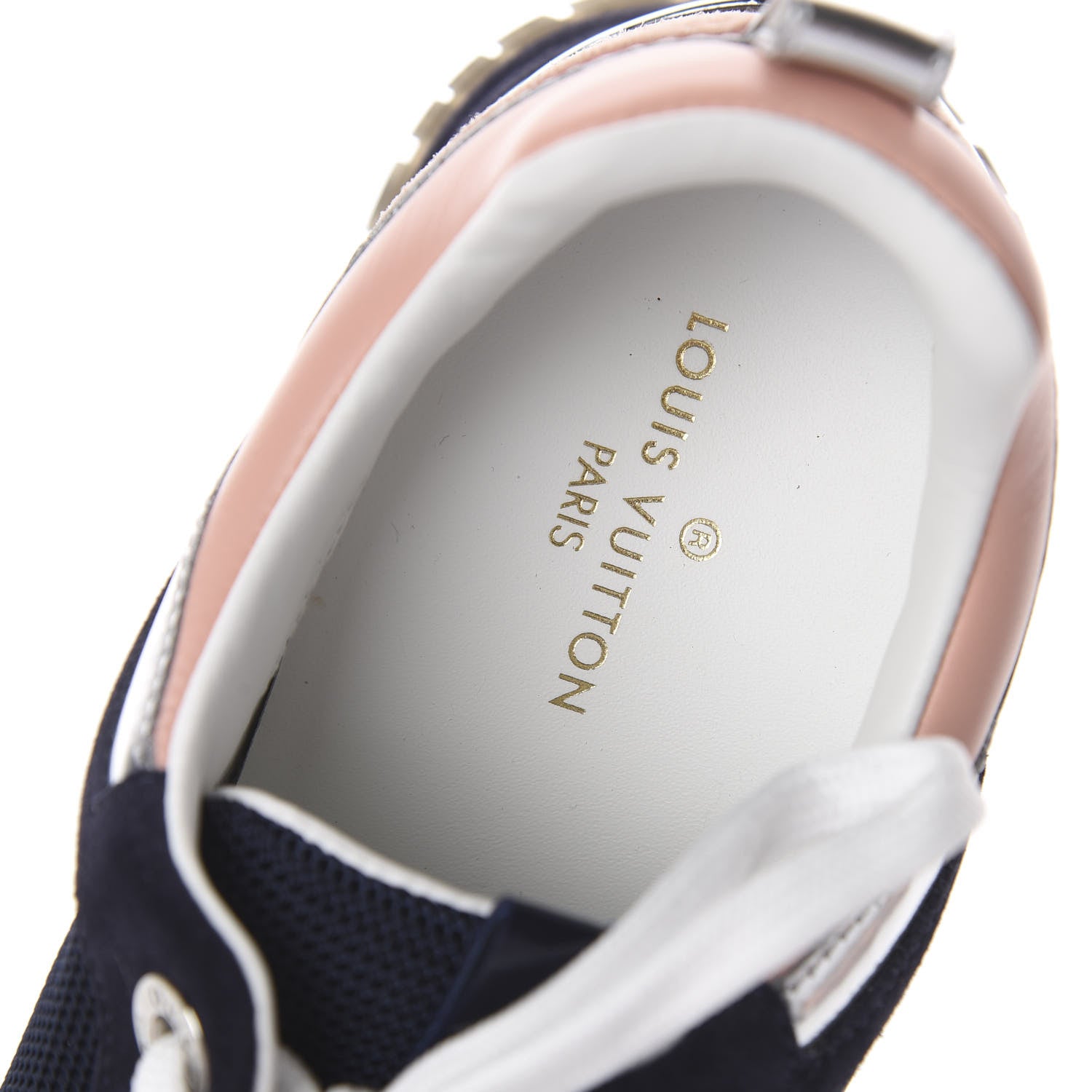 Louis Vuitton Suede Calfskin Run Away Sneakers 35.5 Blue Pink White 5 of 6