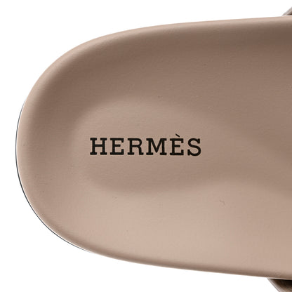 Hermes Calfskin Womens Chypre Sandals 39 Beige Mastic 8 of 9