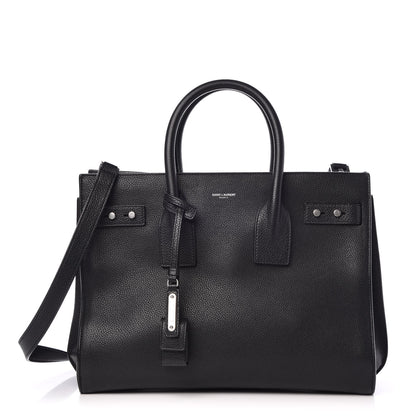Saint Laurent Grained Calfskin Small Supple Sac De Jour Black 1 of 7
