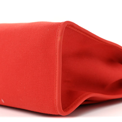 Hermes Military Vache Hunter Toile Herbag Zip 31 PM Rouge Tomate Natural 11 of 13
