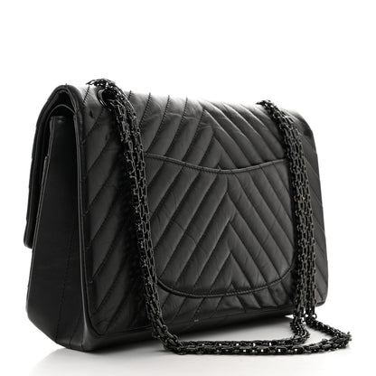 Chanel Aged Calfskin Chevron Quilted 2.55 Reissue 226 So Black 3 of 12