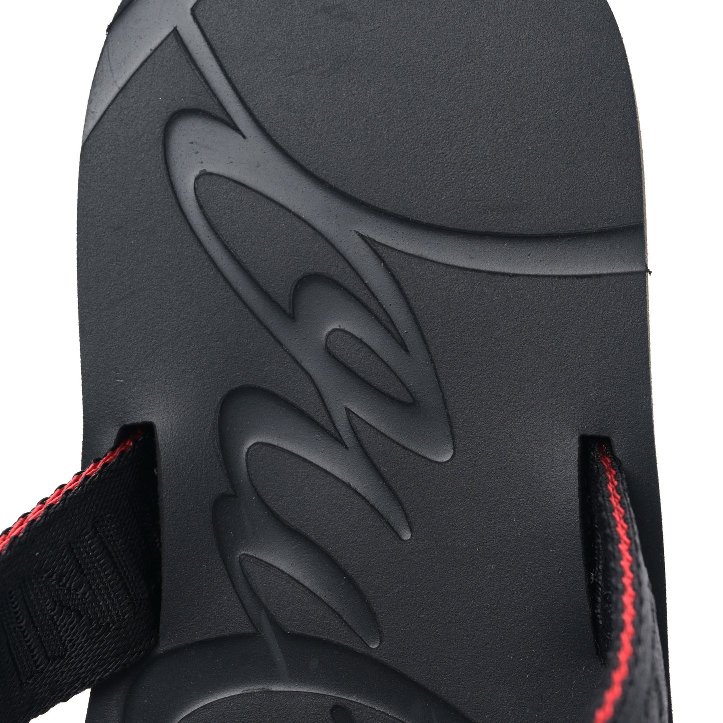 Rubber Surf Mens Flat Sandal 40 Black