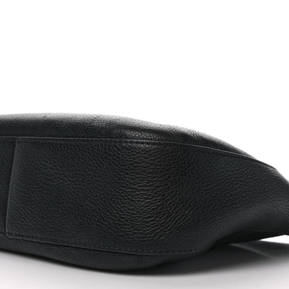 Prada Vitello Daino Zippered Messenger Hobo Black 9 of 12