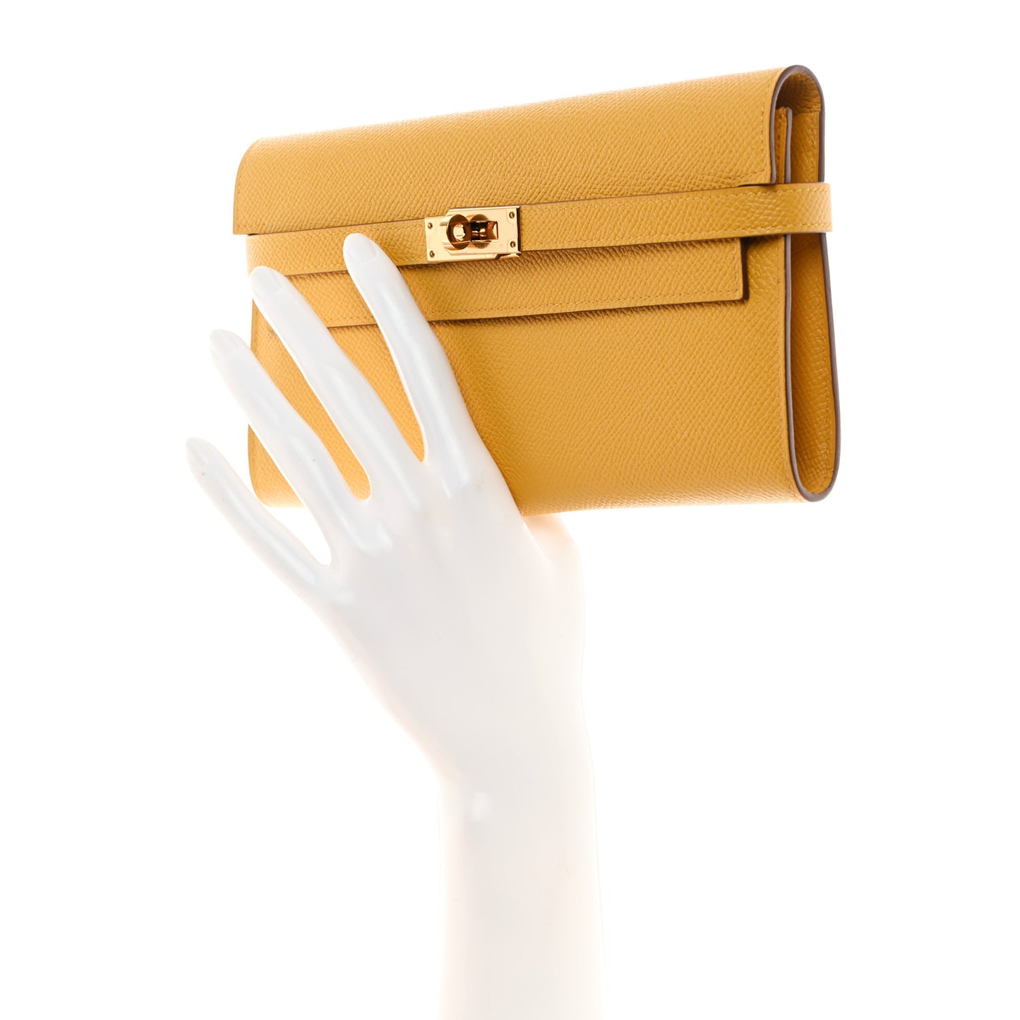 Epsom Kelly Longue Wallet Jaune Ambre