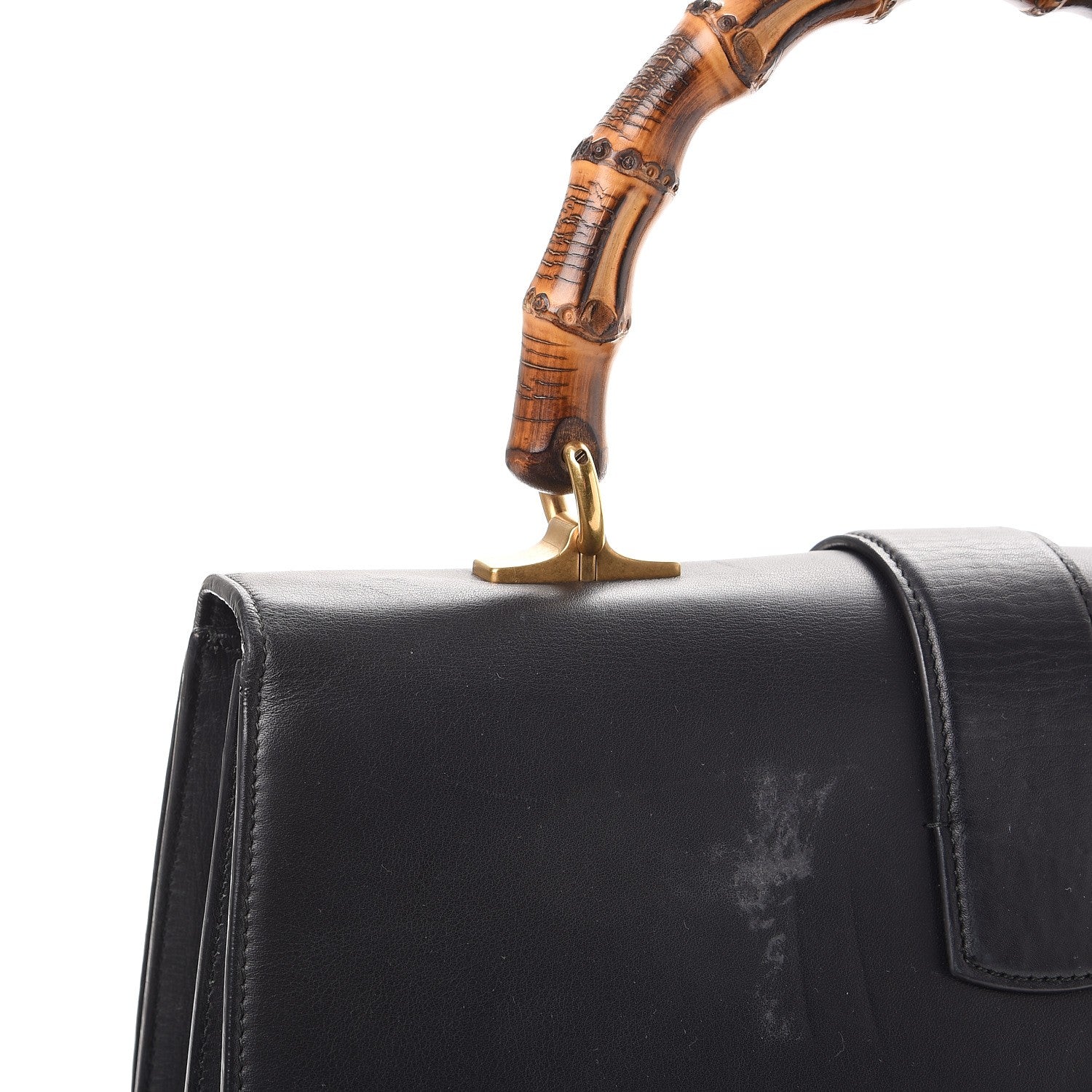 Gucci Moon Calfskin Web Large Dionysus Bamboo Top Handle Bag Black 15 of 21