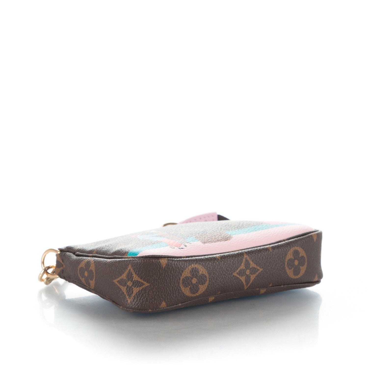 Louis Vuitton Monogram 2016 Christmas Animation Mini Pochette Accessories Rose Ballerine 4 of 7