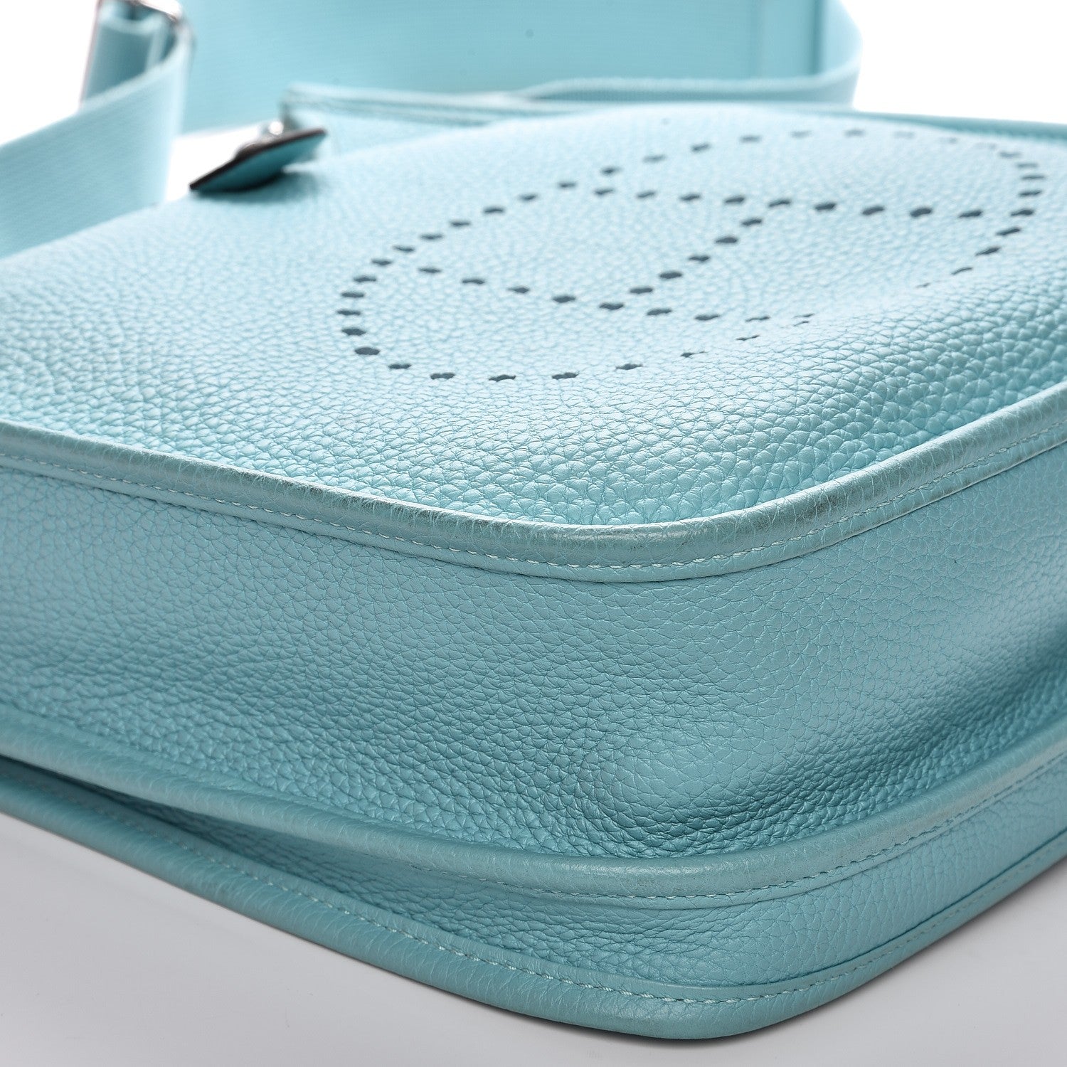 Hermes Taurillon Clemence Evelyne III PM Bleu Atoll 12 of 19