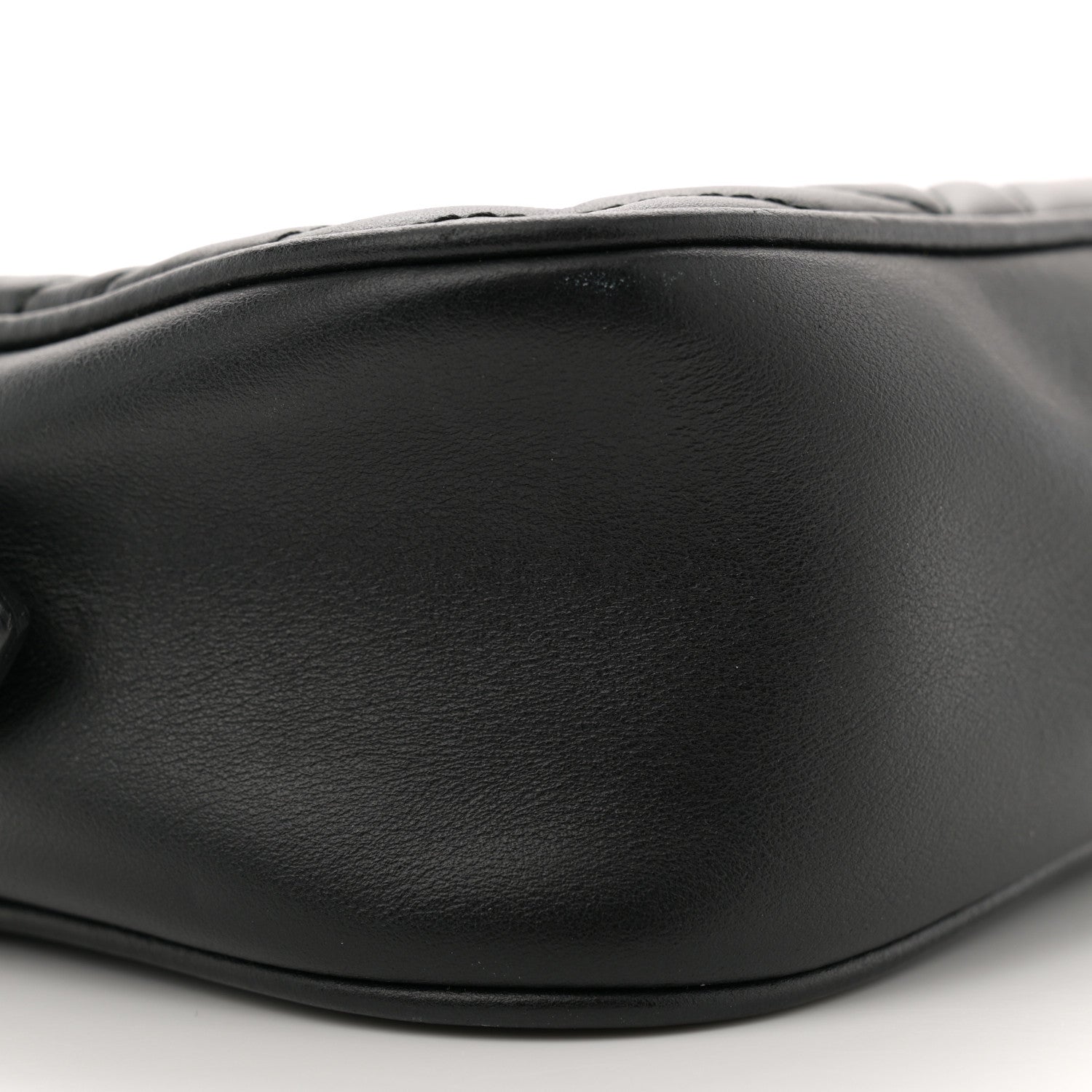 Gucci Calfskin Matelasse Small GG Marmont Chain Shoulder Bag Black 9 of 13