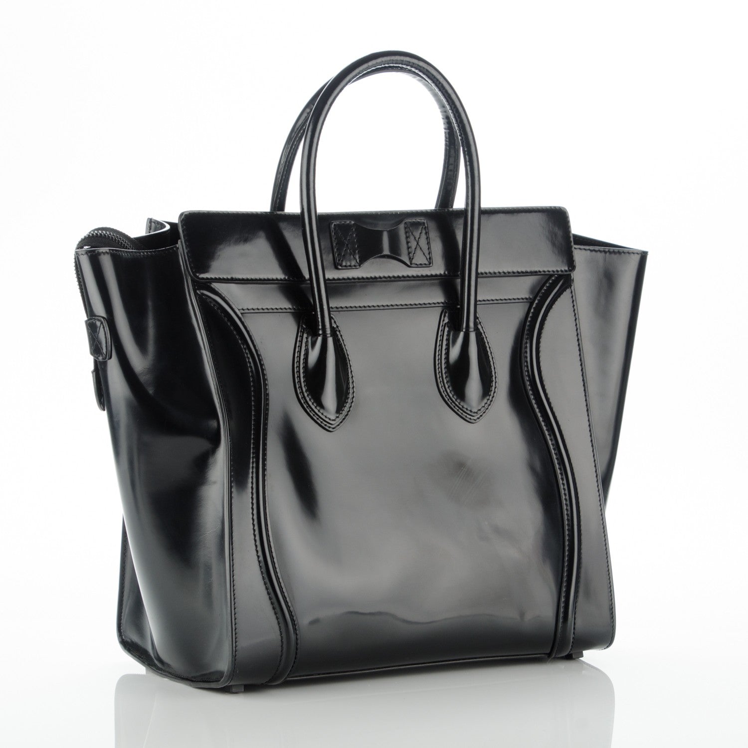 Celine Spazzolato Calfskin Small Luggage Black 3 of 7